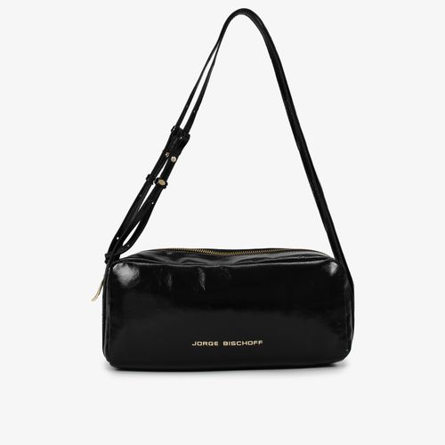 Bolsa De Ombro Preto Couro Crocco