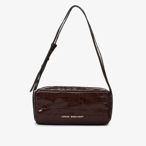 Bolsa De Ombro Marrom Florença Couro Crocco