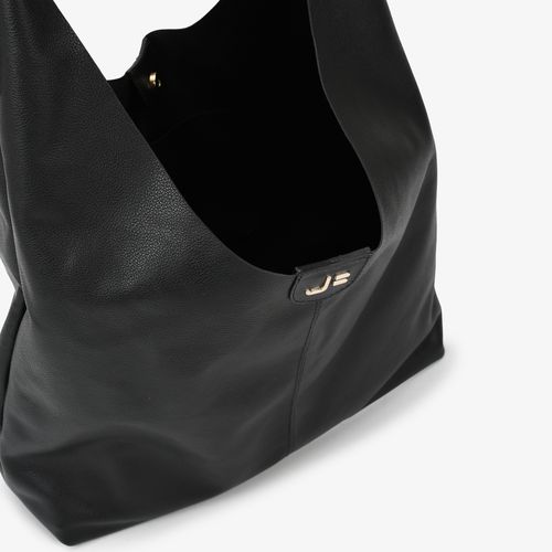 Bolsa Hobo Preto Couro