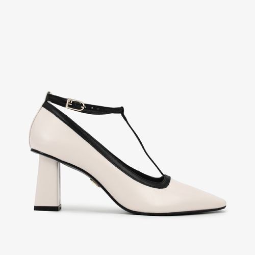 Scarpin Branco Blanc Couro