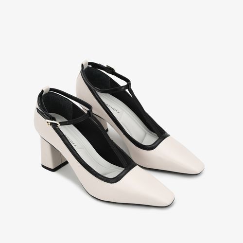 Scarpin Branco Blanc Couro
