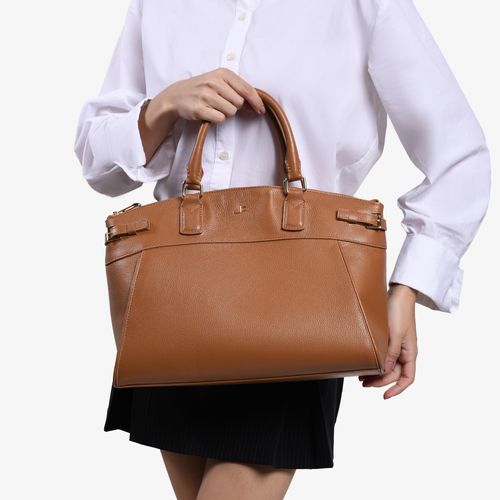 Bolsa Tote Caramelo Licor Couro