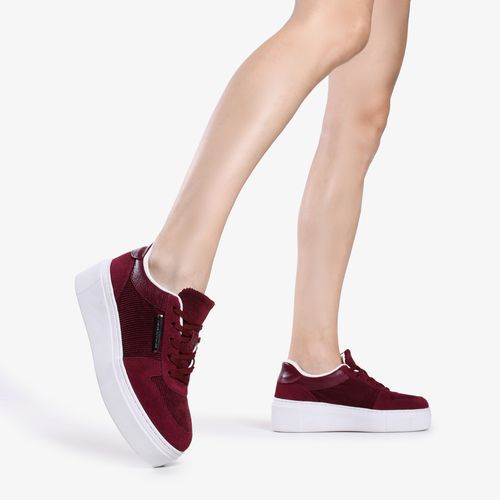 Tênis Vinho Dark Cherry Couro Camurça