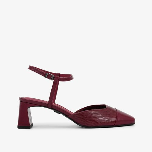 Slingback Vinho Dark Cherry Couro