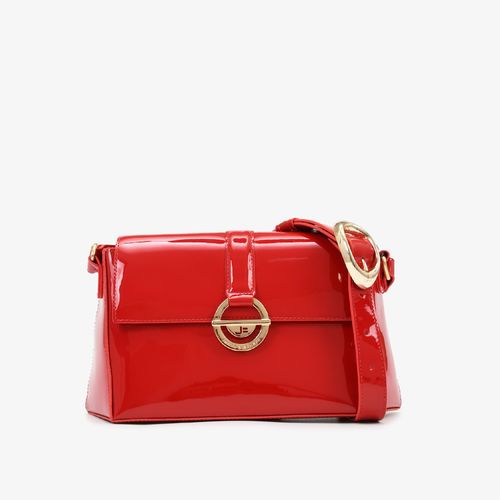 Bolsa Transversal Vermelho Rubi Couro