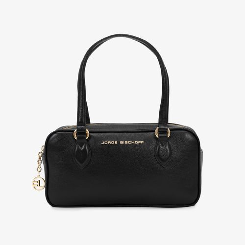 Bolsa Baguete Preto Couro