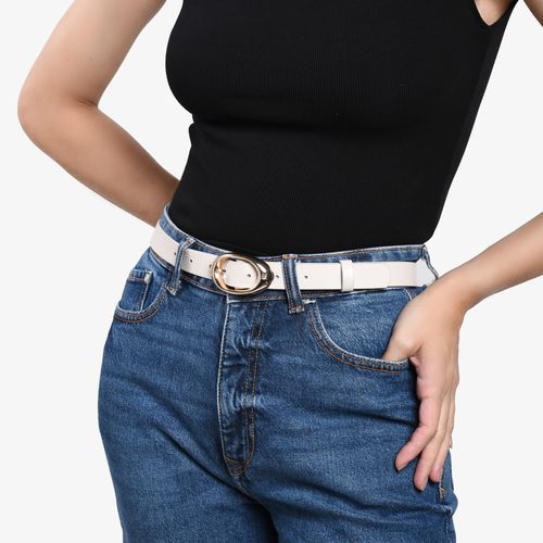 Cinto Branco Blanc Couro