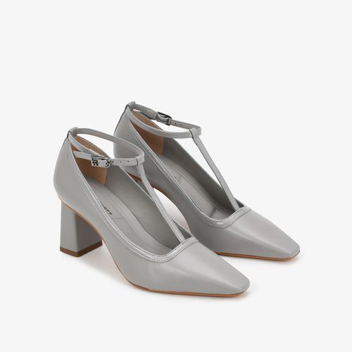 Scarpin Cinza Alasca Couro