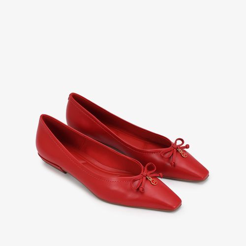 Sapatilha Vermelho Rubi Couro