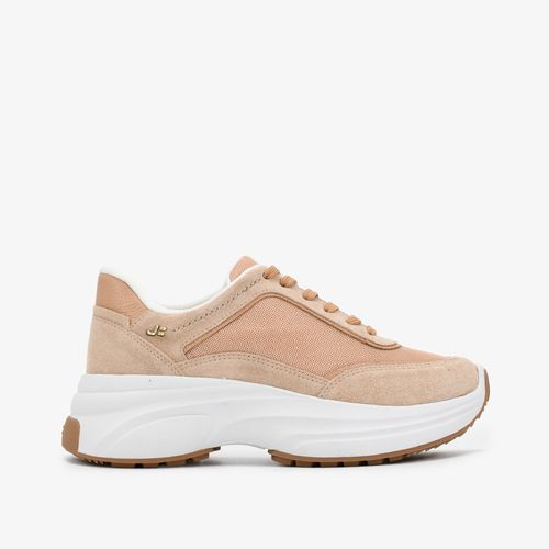 Tênis Rosé Branco Couro