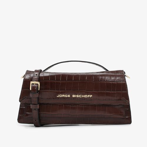 Bolsa Satchel Marrom Florença Couro Crocco
