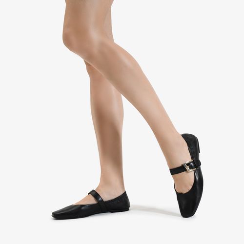 Sapatilha Preto Couro