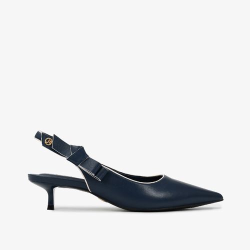 Slingback Azul Lunar Couro