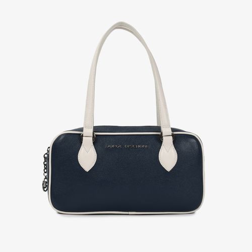 Bolsa Baguete Azul Lunar Couro