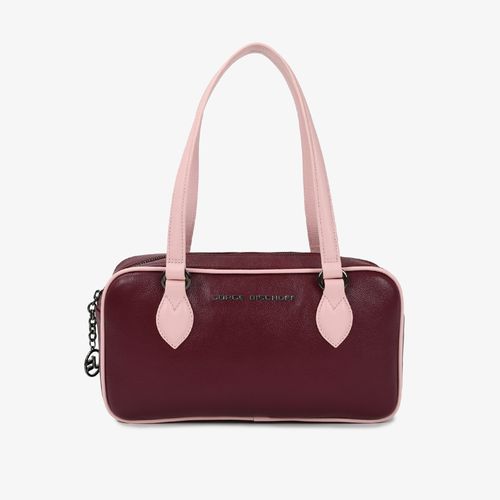 Bolsa Baguete Vinho Dark Cherry Couro