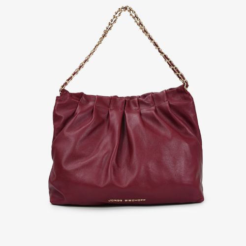 Bolsa De Ombro Vinho Dark Cherry Couro
