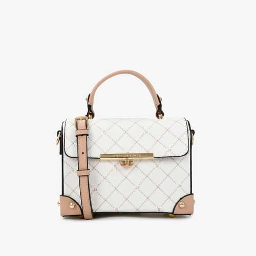 Bolsa Transversal Off White Nude Monograma JB