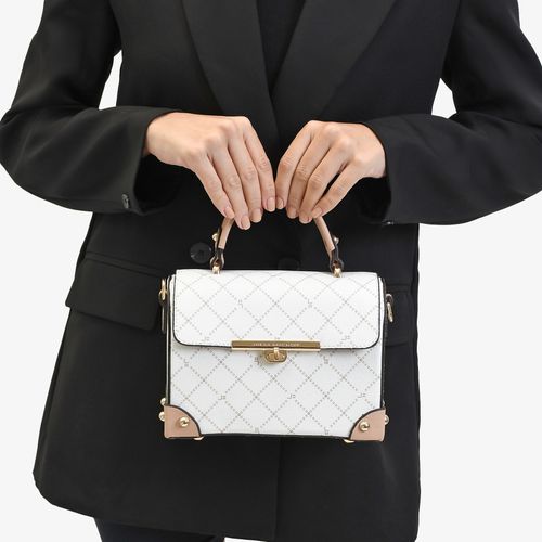 Bolsa Transversal Off White Nude Monograma JB