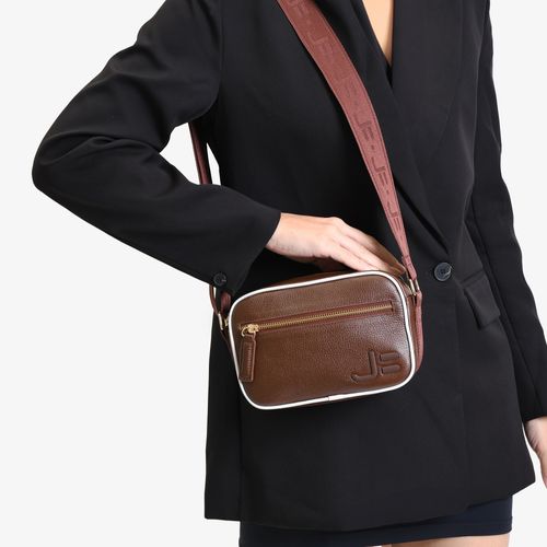 Bolsa Transversal Marrom Chocolate Couro