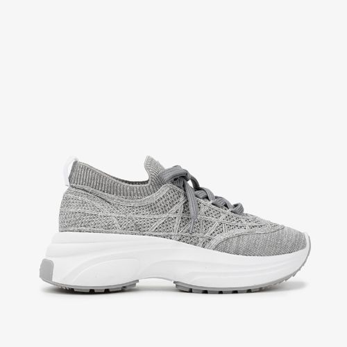 Tênis Cinza Alasca Tecido Knit