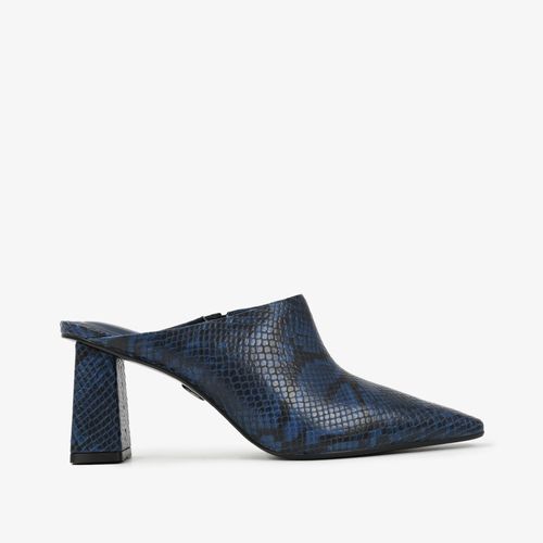 Mule Azul Lunar Couro