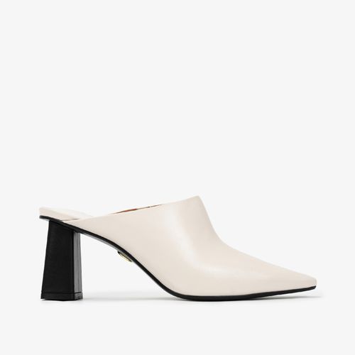 Mule Branco Blanc Couro