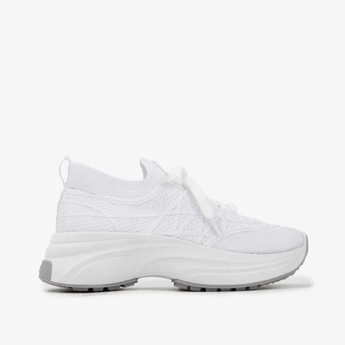 Tênis Branco Tecido Knit
