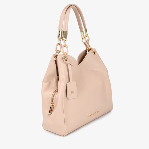Bolsa Hobo Nude Quartzo Couro