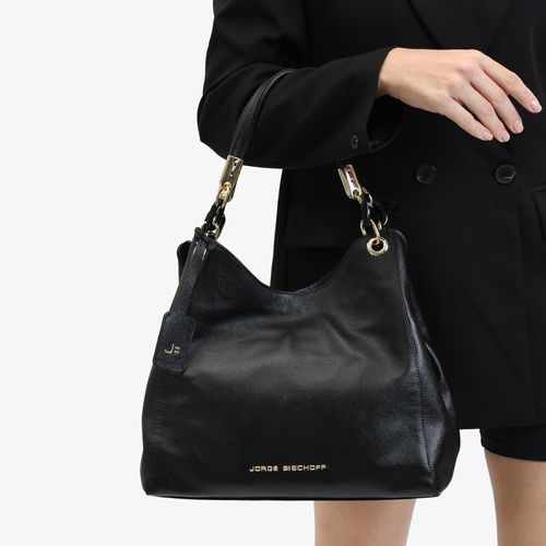 Bolsa Hobo Preto Couro