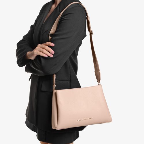 Bolsa Transversal Quartzo Nude Couro