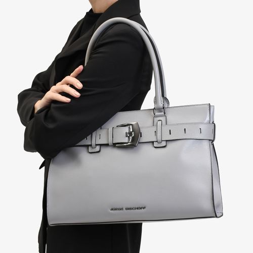 Bolsa Tote Cinza Alasca Couro