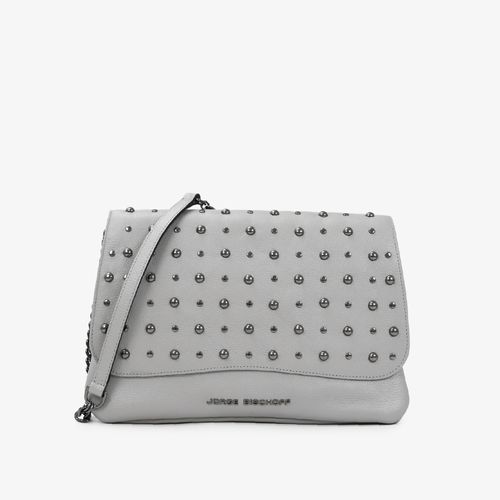 Bolsa De Ombro Cinza Alasca Couro