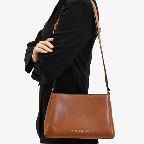 Bolsa Transversal Marrom Canela Couro