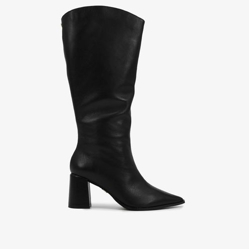 Bota Cano Alto Preto Couro