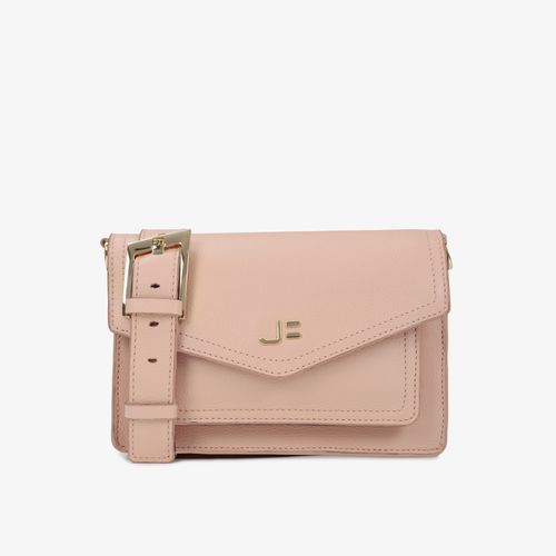 Bolsa Transversal Nude Quartzo Couro
