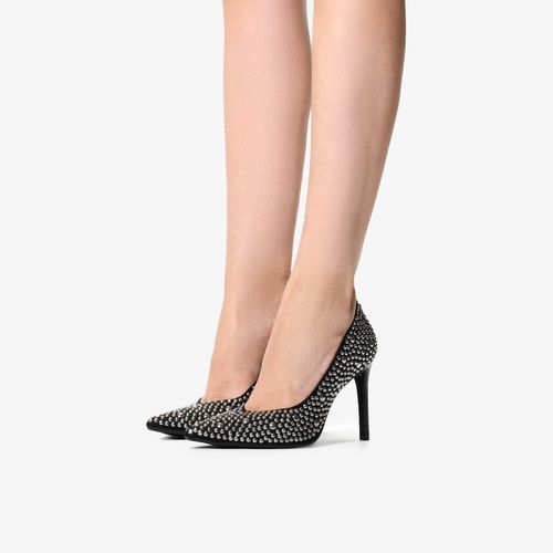 Scarpin Preto Hotfix Grafite Mandala Jb