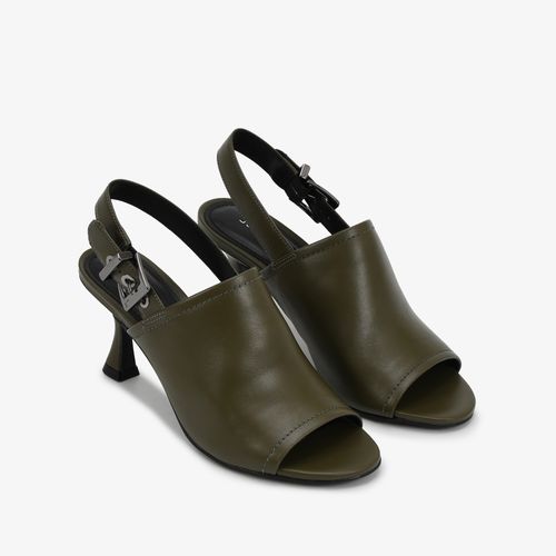 Sandália Verde Olive Salto Fino Coruo