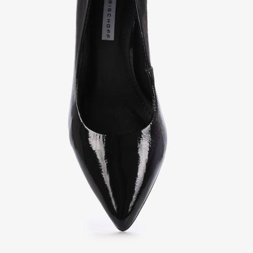 Scarpin Preto Salto Fino Couro