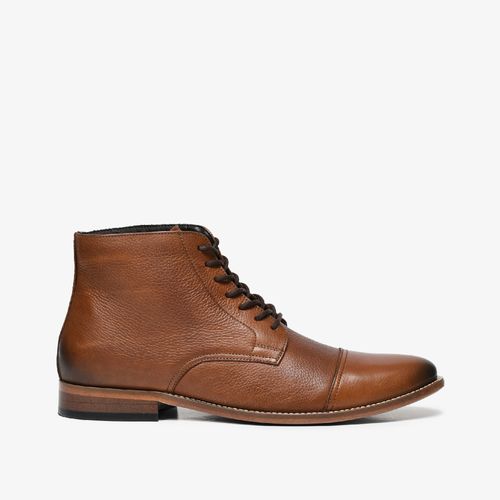Bota Marrom Caramelo Cano Baixo Couro