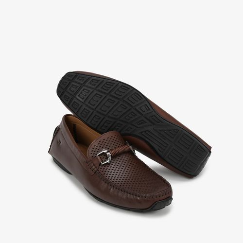 Mocassim Masculino Marrom Castanho Couro