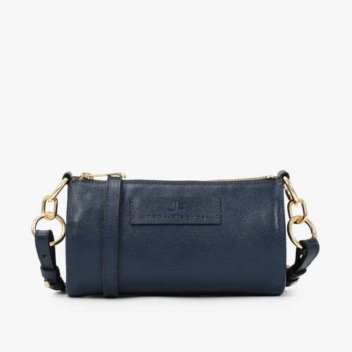 Bolsa Transversal Azul Lunar Couro