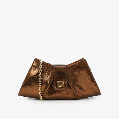 Bolsa De Ombro Bronze Couro