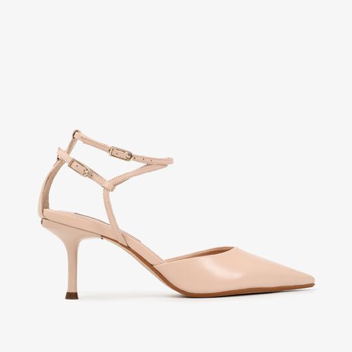 Scarpin  Salto Fino Nude Quartzo Couro