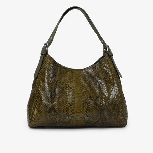 Bolsa Hobo Verde Olive Cobra Python
