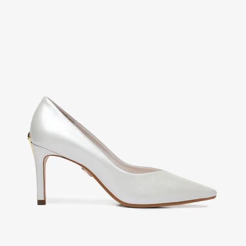 Scarpin Branco Say Yes Bico Fino Couro