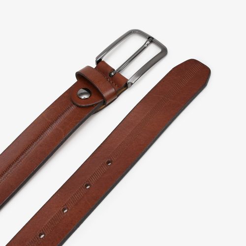 Cinto Masculino Bronze Couro Fivela