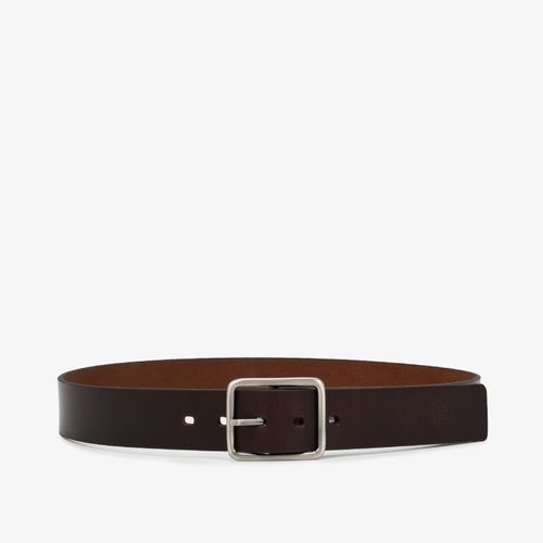 Cinto Masculino Marrom Couro Fivela Lisa
