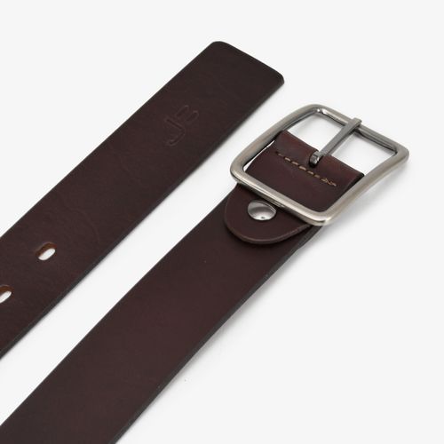 Cinto Masculino Marrom Couro Fivela Lisa