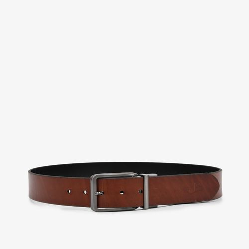 Cinto Masculino Marrom Couro Metal Jb