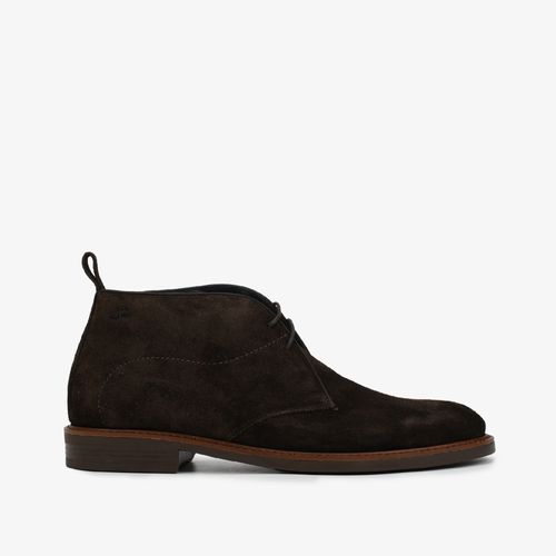 Bota Cano Médio Marrom Camurça Couro